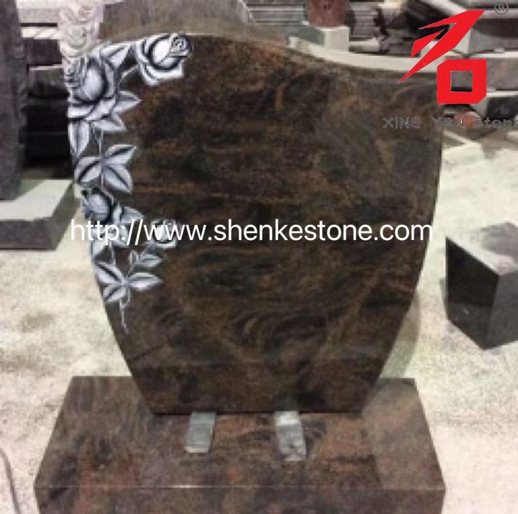 रातो Aurorra Granite स्मारक र नक्काशी grapry