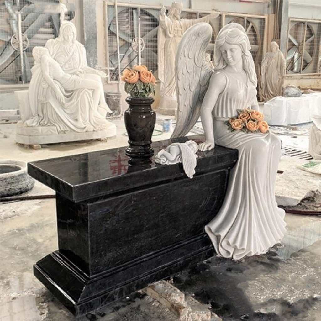 Xingyan एन्जिल गार्जियन संगमरमर टम्बस्टोन